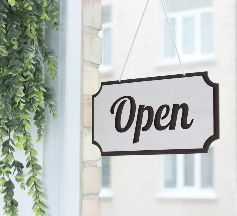 Toros.Store Double-Sided Wooden Open Sign for Business - 12 Ñ… 6 Inches Open Closed Sign for Window or Door, Vintage Style Wood Panel, Decorative - Image 5